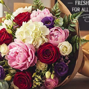 Handcrafted Rose Bouquets, 12 To 100 Roses Choice Of Color Shop Online at Special Price from Dubai Trades
