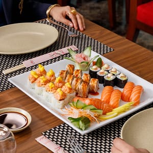 Sushi Set Menu With A Beverage At Keway Mai @ 4* City Seasons Al Hamra JAPANESE Shop Online at Special Price from Dubai Trades