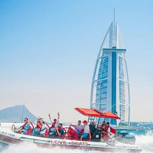60-minute Love Boat/Speed Boat Cruise: Iconic Dubai Landmarks Shop Online at Special Price from Dubai Trades