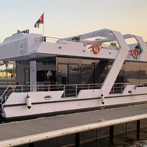 Dubai Canal Dinner Cruise With House Or Soft Beverages On Luxury Boat EXPERIENCE RESTAURANTS Shop Online at Special Price from Dubai Trades