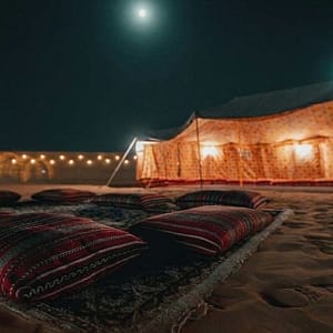 Sunset Lounge & Overnight Camping In The Majestic Mleiha Desert Shop Online at Special Price from Dubai Trades