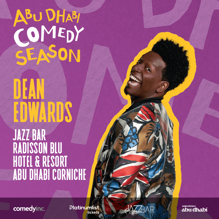 Dean Edwards at Jazz Bar, Radisson Blu, Corniche in Abu Dhabi – Comedy Events Comedy Events Shop Online at Dubai Trades 2