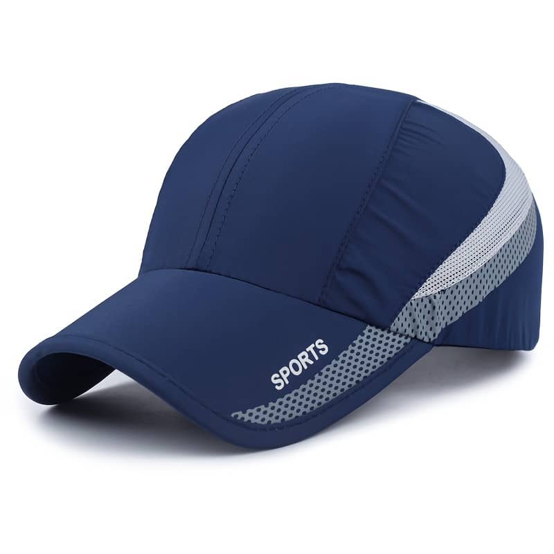 1 Ediko Quick- Cap, Adjustable, Breathable Mesh Back, Sun Protection Hat For Outdoor Activities, Camping & Hiking – Navy Blue With Gray Accents, Hiking Accessories Hats Shop Online at Dubai Trades 2
