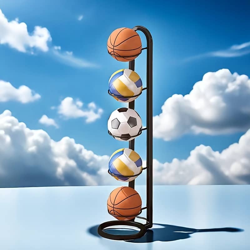 1 Iron Basketball Volleyball Stand, 5-layer Thick Sole, Black, For Universal Use, , Christmas, Thanksgiving Day Accessories Shop Online at Dubai Trades 2