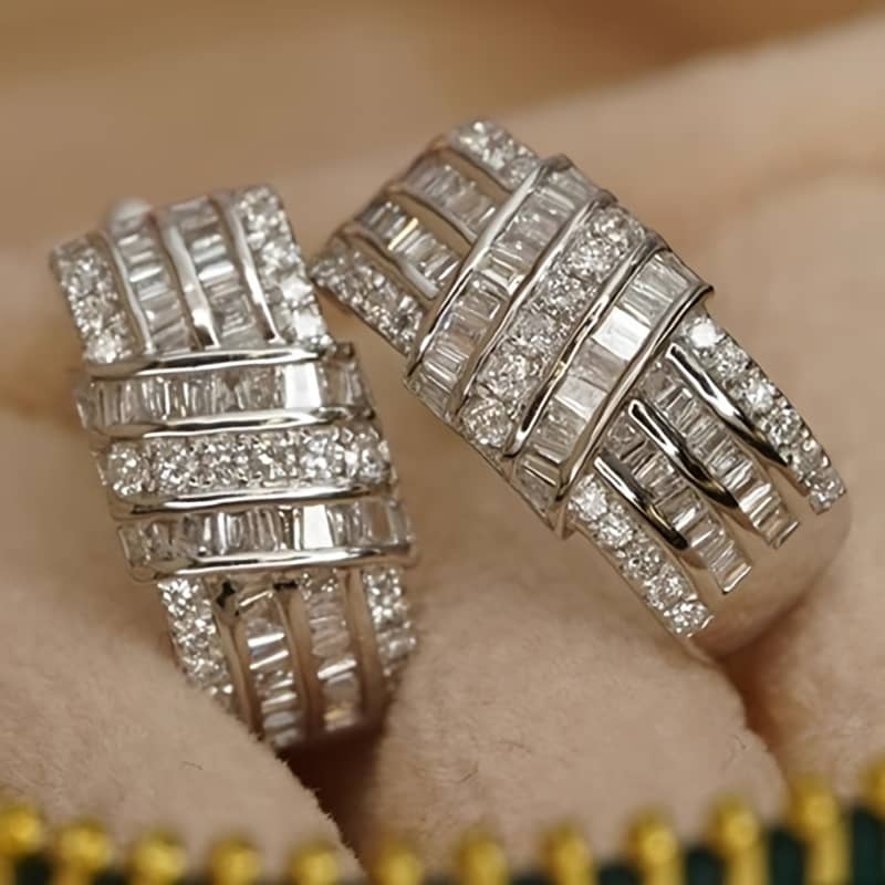 1 Pair Of Elegant Women’s Hoop Earrings With Sparkling Zirconia – Jewelry For Weddings, Parties & , Nickel-free Copper, April Birthstone, Clothing, Shoes & Jewelry Shop Online at Dubai Trades 2