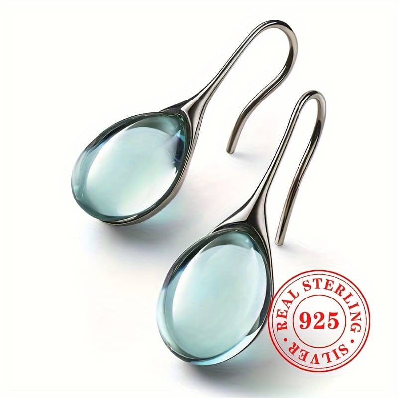 1 Pair Vintage Style S925 , Synthetic Gemstone Dangle, March Birthstone, Fashion Jewelry For Women, Daily & Party Wear, Compatible Clothing, Shoes & Jewelry Shop Online at Dubai Trades 2