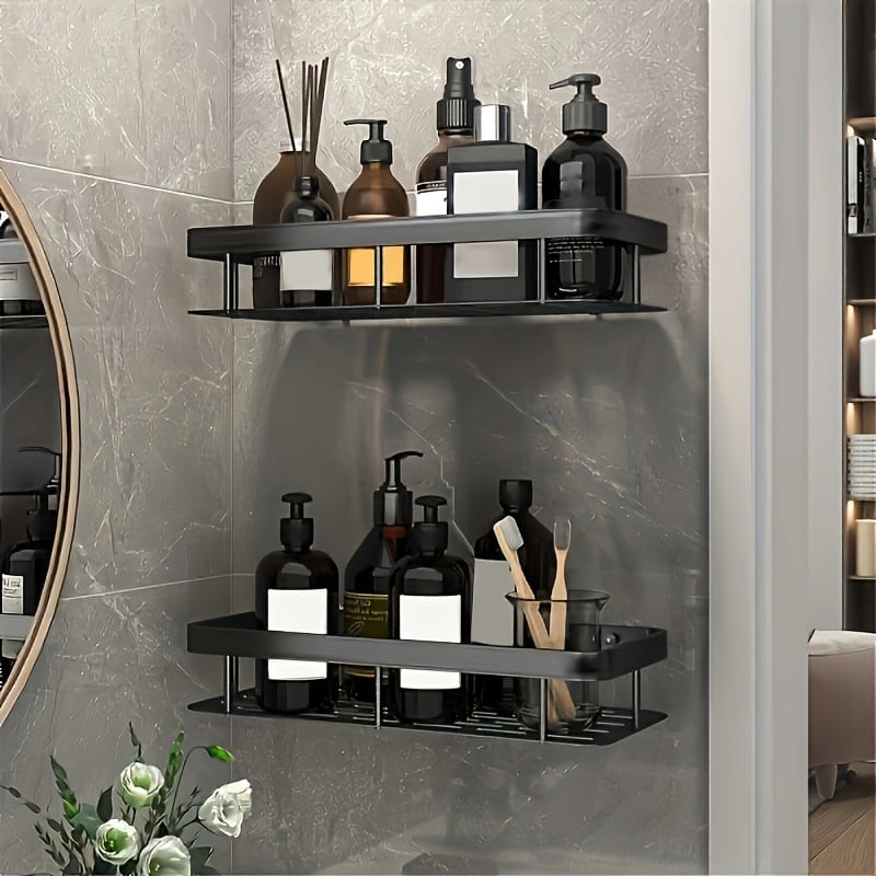 1 Piece Of Perforated Storage Rack, Multifunctional Bathroom Storage Rack, Kitchen Storage Rack, Bathroom Storage Rack Home & Kitchen Shop Online at Dubai Trades 2