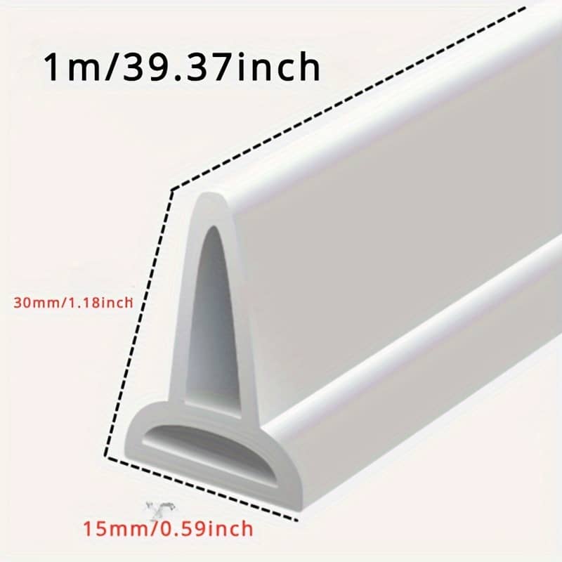 1 Roll Silicone Water Stopper For Shower – Dry And Wet Separation Barrier, No Power Needed, White For Bathroom Bath Shop Online at Dubai Trades 2