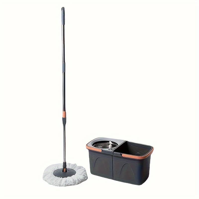 1 Set, Household Rotating Floor Mop And Bucket Combo, Washing Mop, Dust Cleaning Mop, Wet/dry Use, Suitable For Home, Kitchen, Bathroom Floors, Cleaning Supplies, Cleaning Tools Cleaning Supplies Shop Online at Dubai Trades 2