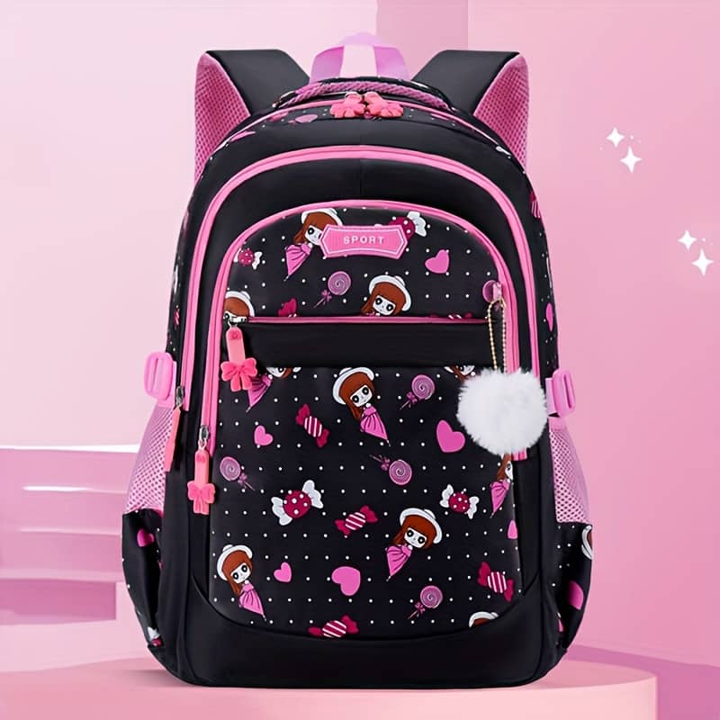 1 Student School Bag, Backpack, Lightweight Back-protecting Backpack, Large Capacity, Lightweight, Plush Pendant, A Gift For Of Season Backpacks Shop Online at Dubai Trades 2