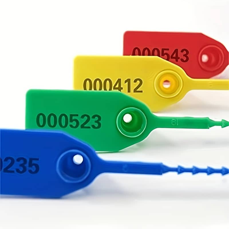 100pcs Plastic Tamper Seals, For Fire Extinguisher Numbered Zip Ties Security Labels Disposable Self-locking Tags 250mm10in Office & School Supplies Shop Online at Dubai Trades 2