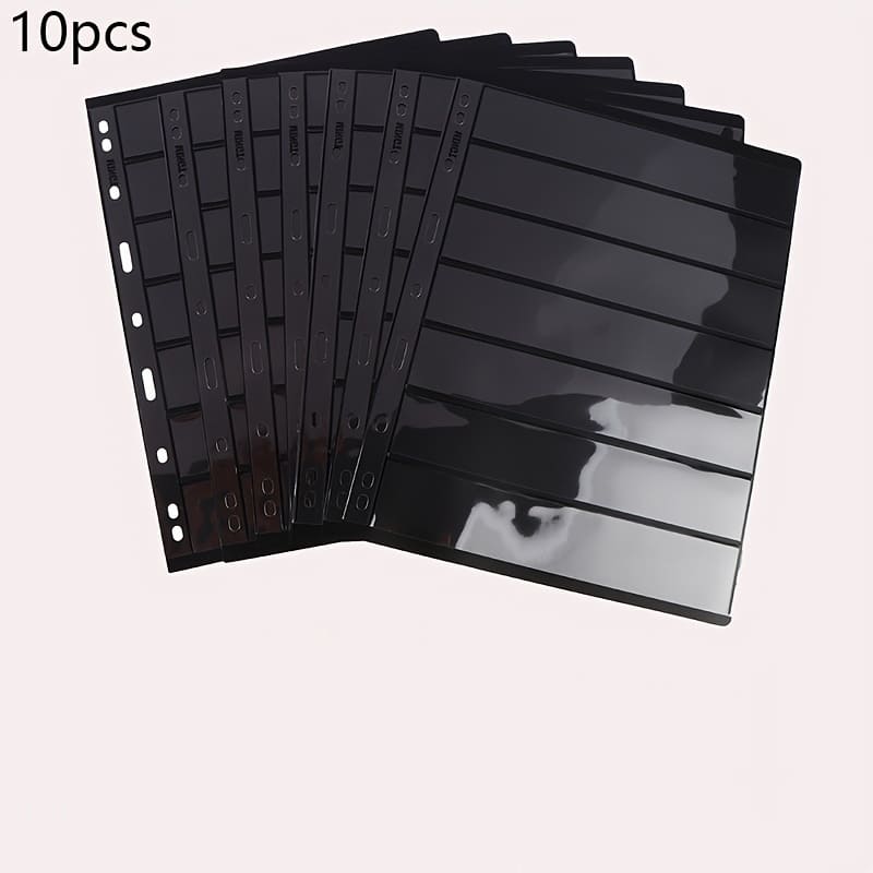 10pcs 7 Grids Postage Sport Stamp & Card Album Pages Coin Collection Stamps Holder Loose-leaf Collectible Display & Storage Shop Online at Dubai Trades 2