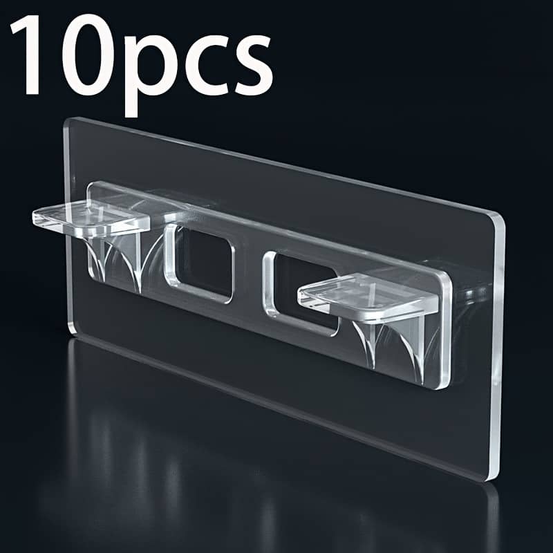 10pcs Contemporary Plastic Wall Mount Utility Hooks – Strong Self-adhesive Shelf Support Pegs For Closets, Showcases, And Brackets – Easy Install, No Punching Required Home & Kitchen Shop Online at Dubai Trades 2