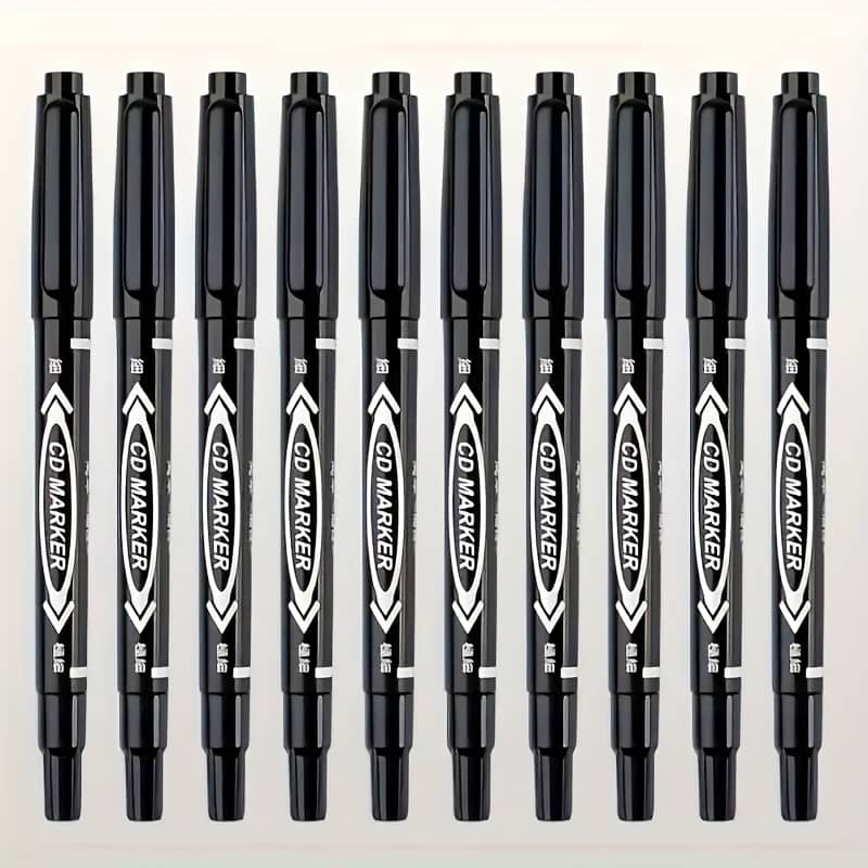 10pcs Dual-tip Fine Point Permanent Markers – Waterproof , For Sketching & Art Projects, Ideal School Supplies Fine Writing Instruments Shop Online at Dubai Trades 2