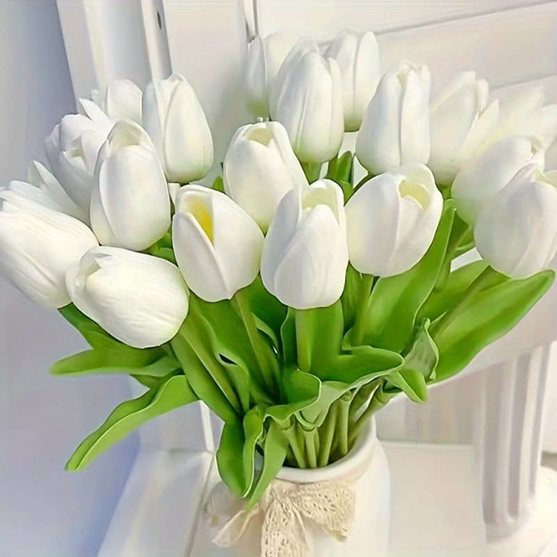 10pcs Premium Artificial Flowers, Real Touch Tulips Bouquet, Artificial Flowers For Wedding Room , Mother’s Day Gift For Mom, Birthday Gift, Mother’s Day Decoration, Home Decor Artificial Flowers Shop Online at Dubai Trades 2