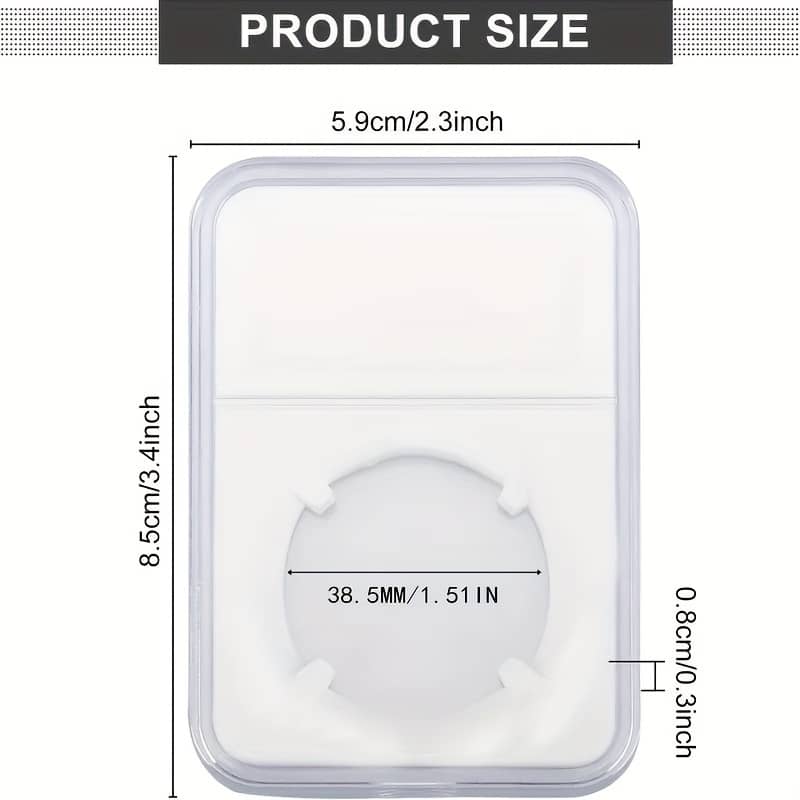 10pcs Silvery Coin Display & Protection Boxes – Morgan, Peace, Ike Dollars | Plastic, Snap Closure Storage Case, Coin Grading, Coin Storage, 38.5/40mm Coin Storage & Shipping Boxes Shop Online at Dubai Trades 2