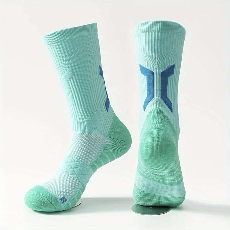 1pair Men’s Mid-calf Crew Socks, Breathable Comfy Casual Socks Sweat-absorbing Fashion Sports For Basketball Running Clothing Shop Online at Dubai Trades 2