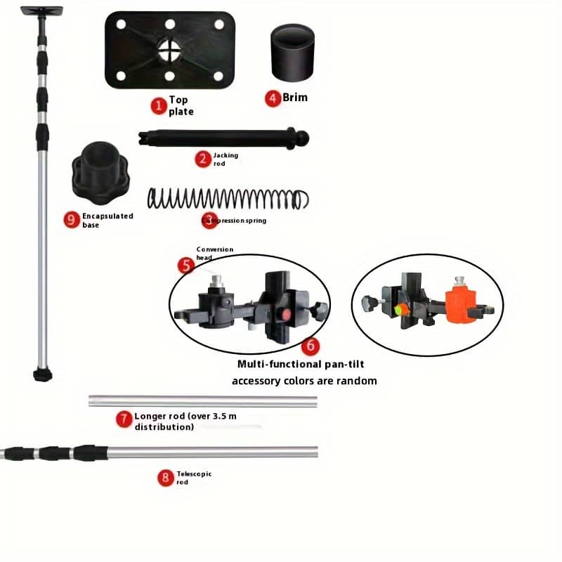 1pc 15.4ft/4.7m Leveling Rod With Adjustable Extension Pole, Compatible With Any Leveling Instrument, Includes All Accessories, Made Of Thick Stainless Steel, And Reliable Laser Levels & Accessories Shop Online at Dubai Trades 2