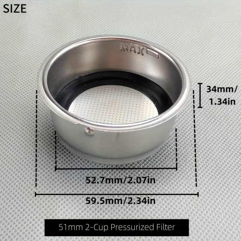 1pc, 51mm Coffee Portafilter, Or 51mm 1-cup, 2-cup Pressurized Filter , For Household Coffee Machine, Abs Alloy, Tools Kitchen Accessories Colanders & Food Strainers Shop Online at Dubai Trades 2