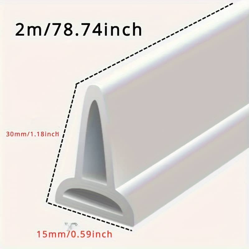 1pc 79-inch Silicone Water Barrier For – , Dry/wet Separation Strip For Shower And Bath Shop Online at Dubai Trades 2