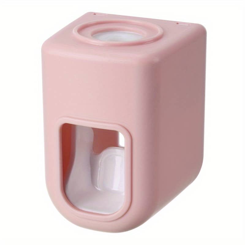 1pc Automatic Toothpaste Dispenser – Wall Mount Toothbrush Holder With Squeezer – No Electricity Required – Plastic Bathroom Accessory For Simplified Toothpaste Dispensing Bath Shop Online at Dubai Trades 2