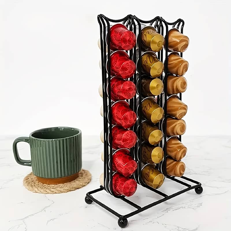 1pc Capsule Holder For 42 – Space-saving, Coffee Pod Stand For Kitchen Counter, Coffee Station Accessory|sleek | Iron Construction, Coffee Bar Organizer Coffee Machine Accessories Shop Online at Dubai Trades 2