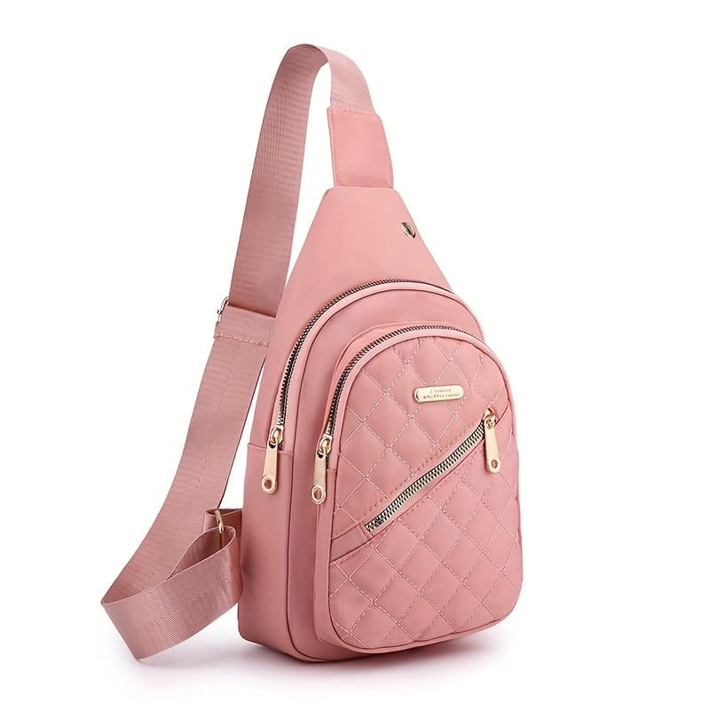 1pc, Chic Quilted Crossbody Sling Bag For Women, Casual Nylon Chest Pack, Versatile Shoulder Bag With Storage, Ideal For Travel, Commuting & Cycling Clothing, Shoes & Jewelry Shop Online at Dubai Trades 2