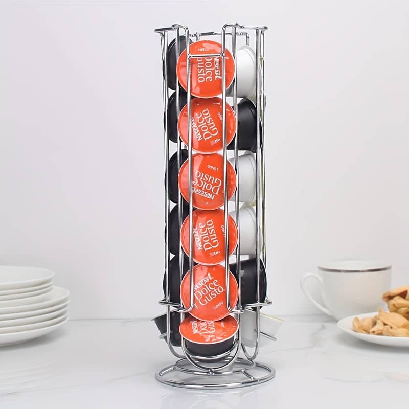 1pc Coffee Capsule Storage Rack Compatible With 18 Capsules Rotating Iron Storage Rack Coffee Machine Accessories Shop Online at Dubai Trades 2
