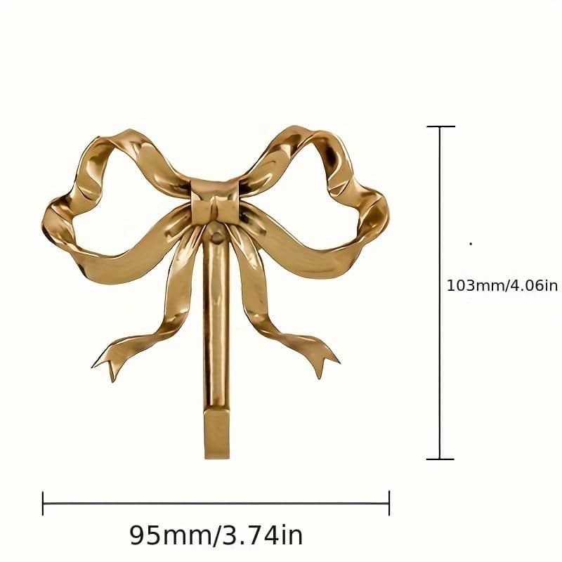 1pc Creative New Hook, Retro Clothes Hook, Coat Hook, Bedroom Porch Bathroom Decoration, Solid Brass Bow Shape Wall Hook Hardware Shop Online at Dubai Trades 2