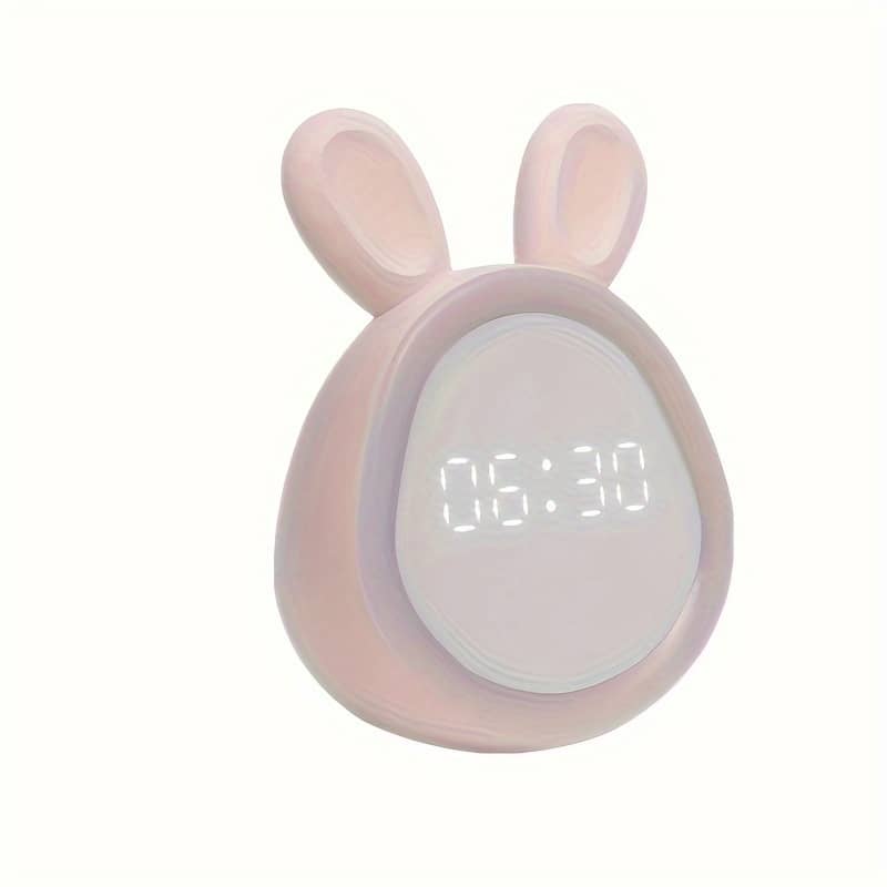 1pc Cute Rabbit Alarm Clock, Atmosphere Small Night Light Intelligent Student, For Living Room Office Decor, Mother’s Season Gift Alarm Clocks Shop Online at Dubai Trades 2