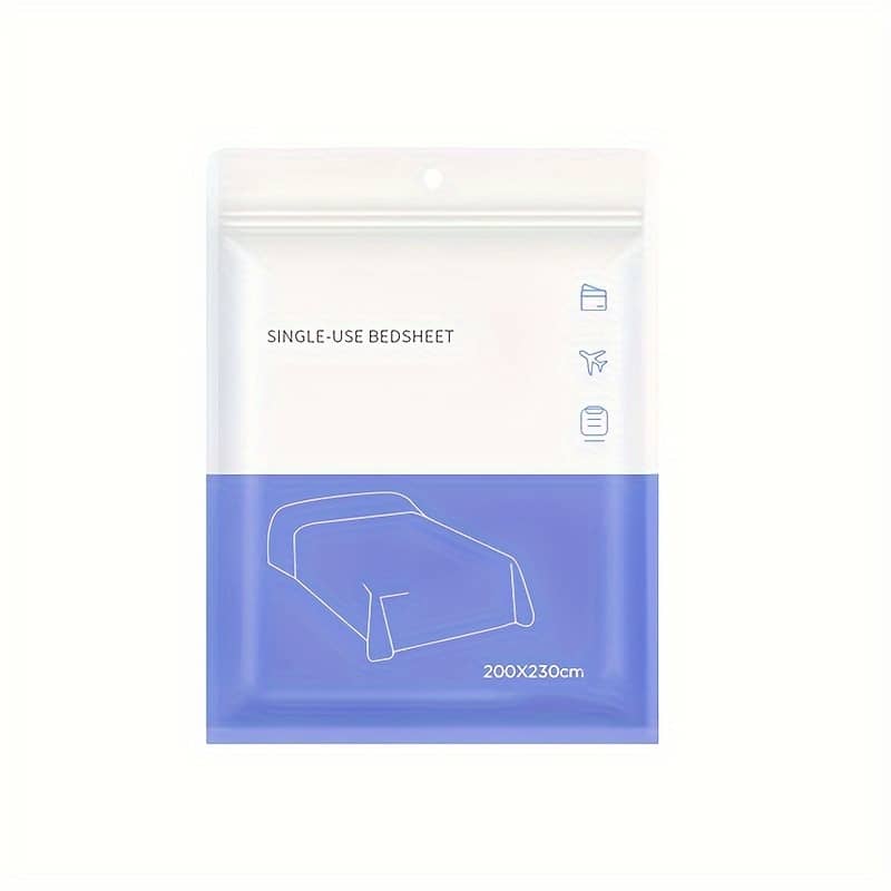 1pc Disposable Travel Sheet, Portable Disposable Non-woven Sheet, Convenient And Hygienic For Travel Camping Hotel Bedding Bedding Shop Online at Dubai Trades 2