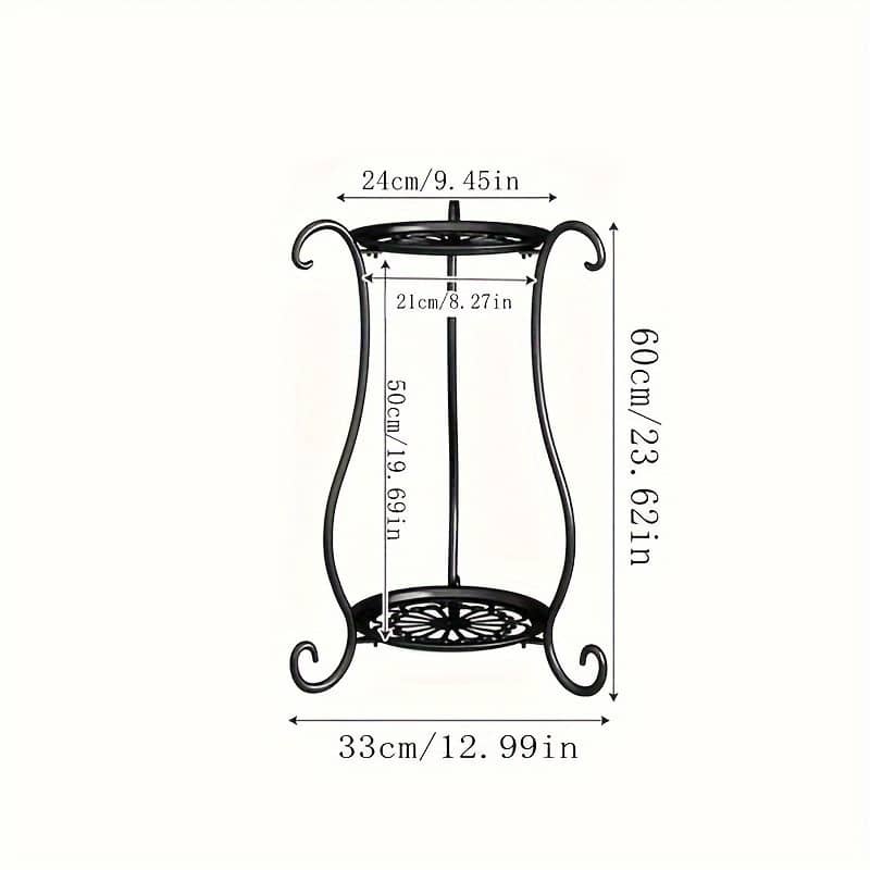 1pc Dual-layer Metal Plant Stand, Minimalist European Style Flower Pot Holder, Living Room, Multi-tier Floor-standing Plant Shelf, Indoor Outdoor Garden Decor, Shelves Bathroom Storage & Organization Shop Online at Dubai Trades 2
