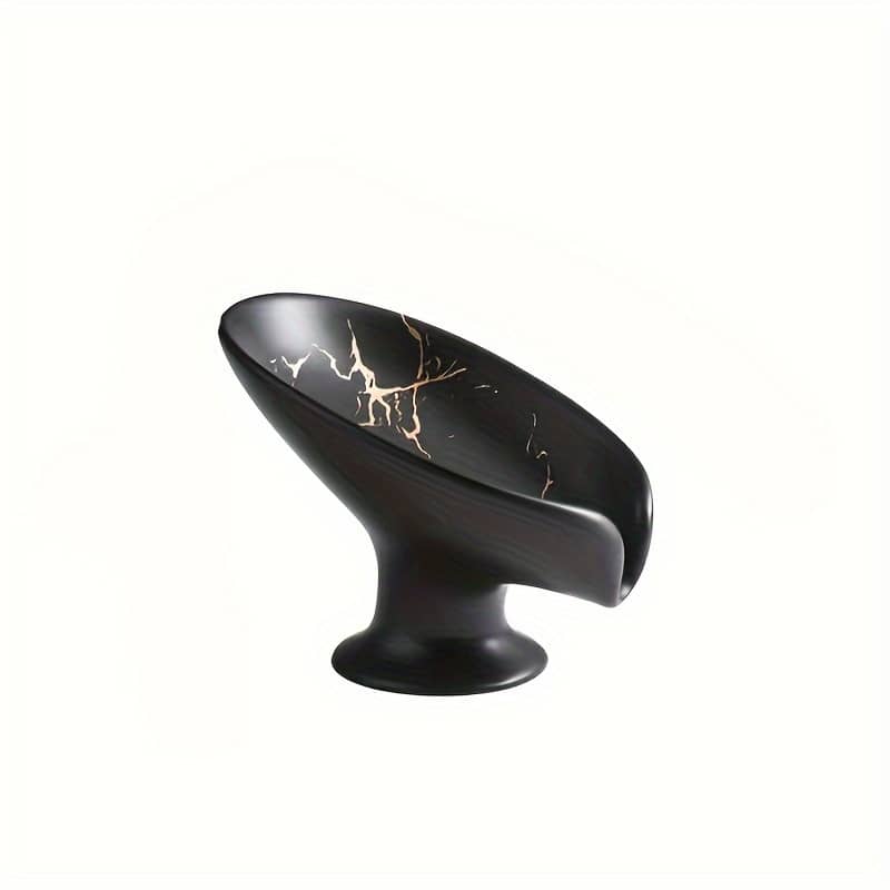 1pc Elegant Marble-patterned Ceramic Soap Dish With Self-draining Feature – Leaf-shaped, Easy To Clean, Keeps Soap Dry & Stylish For Bathroom Decor Bath Shop Online at Dubai Trades 2