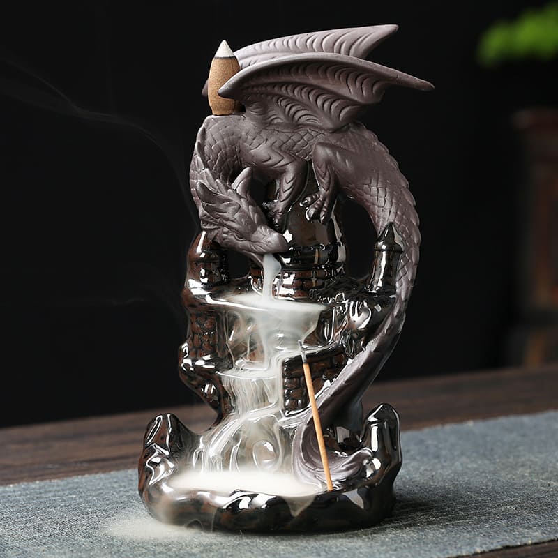 1pc, European-style Ceramic Winged Dragon Waterfall , Unscented Home Decor Accessory, Backflow Design Home & Kitchen Shop Online at Dubai Trades 2