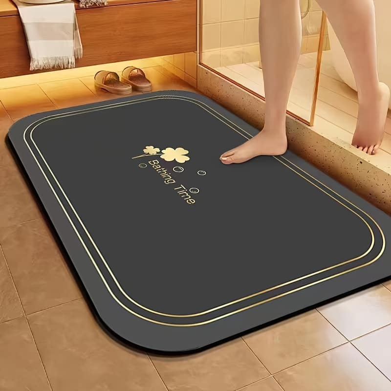 1pc Floor Mat For Bathroom Non Slip, Diatomaceous Bath Mats Fast Drying Soft, Carpet Shower Tub Outdoor Door Mats, Home Decor Fall Decor Bathroom Decorations Bath Shop Online at Dubai Trades 2