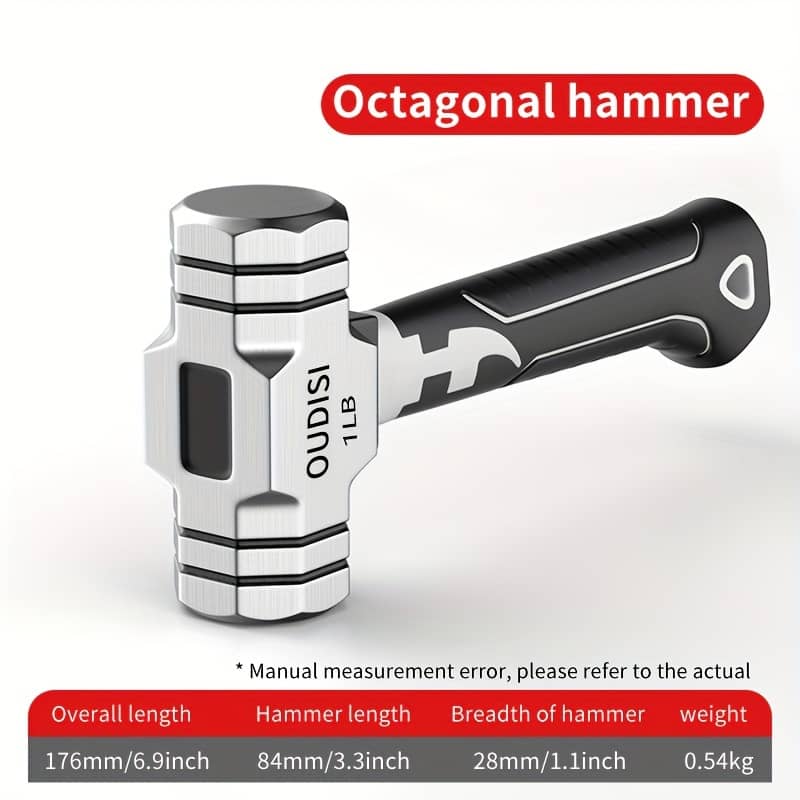 1pc High-carbon Steel Octagonal Ball Hammer – Ergonomic Handle For Home, Car Escape, Woodworking & Hardware Installation – Durable Industrial Tool Ball-Peen Hammers Shop Online at Dubai Trades 2