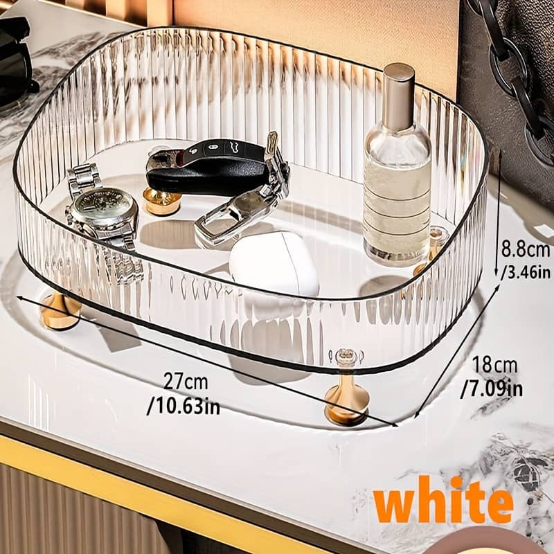 1pc Home Light Luxury Pet Storage Plate For Living Room Coffee Table, Washbasin, Bathroom, Aromatherapy, Cosmetics, Perfume Shelf Bath Shop Online at Dubai Trades 2