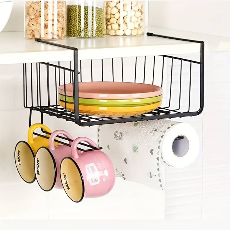 1pc Kitchen Rack With Hanging Hooks – Storage For Seasoning Jars, Tableware And Accessories – Ideal For Space-saving And Organization Business, Industry & Science Shop Online at Dubai Trades 2