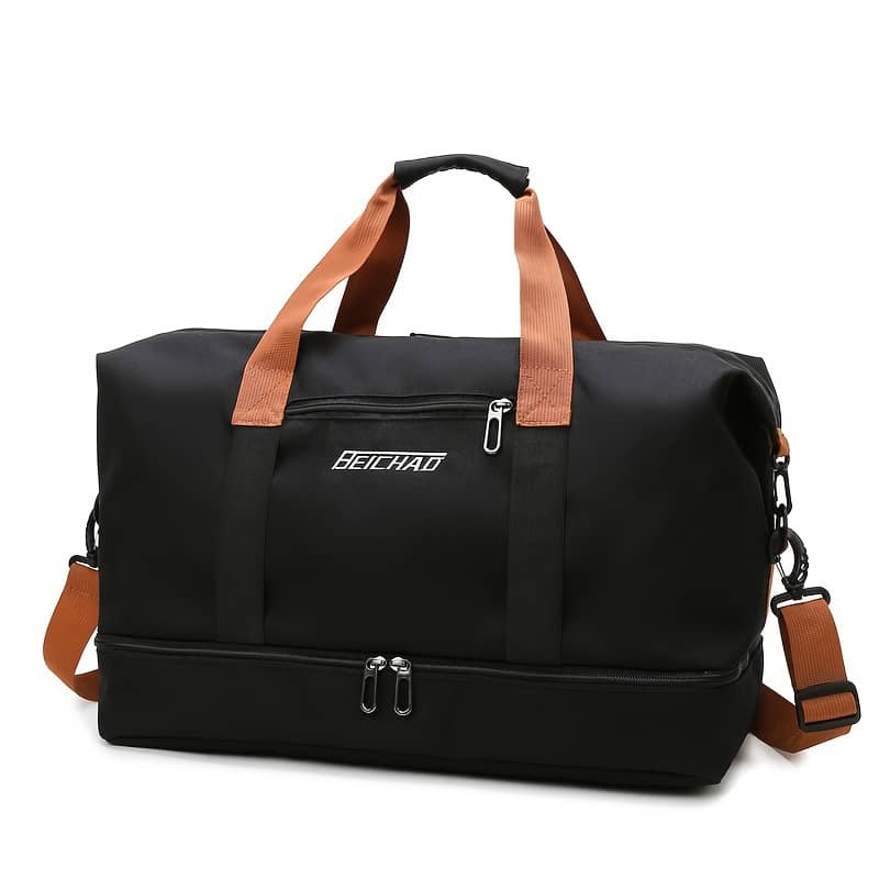1pc Large Capacity Portable Travel Storage Bag, Lightweight Gym Bag, Women’s Independent Shoe Compartment Handbag Shoulder Messenger Bag Clothing, Shoes & Jewelry Shop Online at Dubai Trades 2