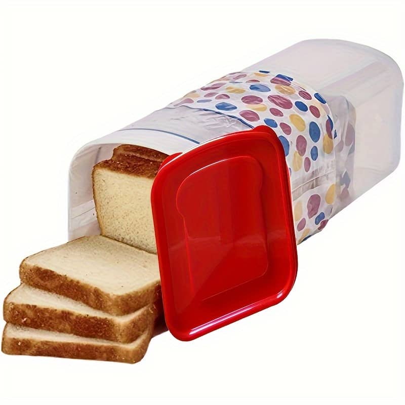 1pc Leak-proof Bread Storage Box With Lid – Reusable, Washable Plastic Toast Dispenser For Kitchen & Dining Bread Boxes Shop Online at Dubai Trades 2