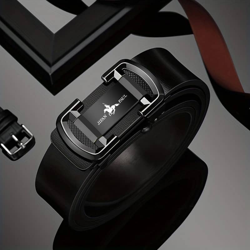 1pc Men’s Pu Leather Belt With Automatic Buckle, Business Fashion Casual Versatile Belt Wedding Season And Father’s Day Gift For Middle-aged And Young Man Accessories Shop Online at Dubai Trades 2