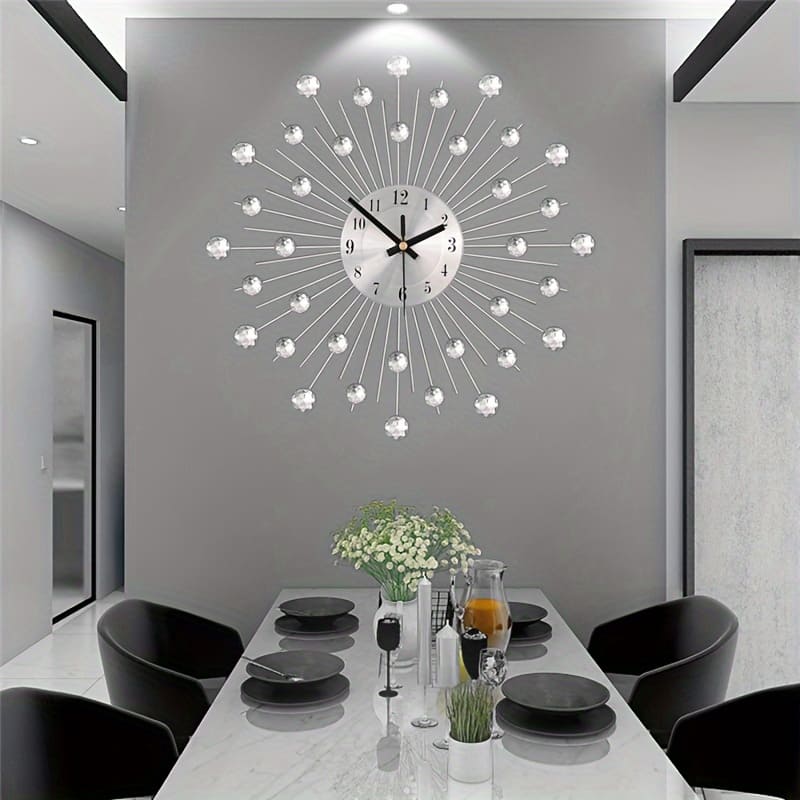 1pc Modern Quartz Wall Clock, Large Irregular , Non-ticking Battery Operated Decorative Clock For Living Room, Bedroom, Kitchen – Aa Battery Not Included Clocks Shop Online at Dubai Trades 2