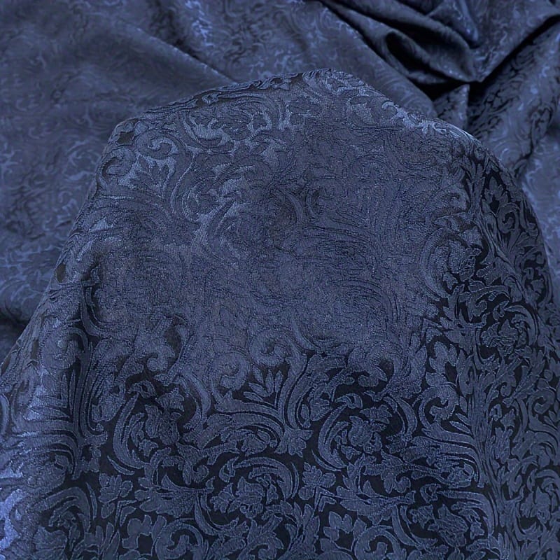 1pc, Navy Blue Embossed Textured Jacquard Damask Fabric, Luxury Evening Gown Brocade, Suit And Bags Diy Sewing Fabric, Suitable For Jacket Or Upholstery, 145gsm Arts, Crafts & Sewing Shop Online at Dubai Trades 2