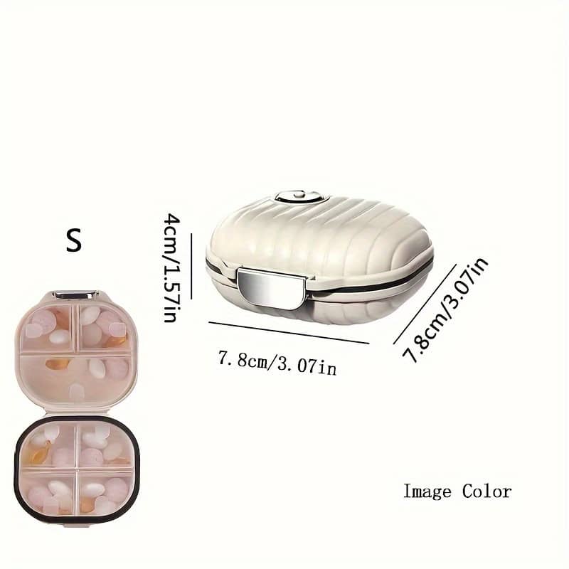 1pc Portable Pill Box Travel Days 7 Grid Sub-packaging Pills Sealed Storage Box Pill Organizer Health & Household Shop Online at Dubai Trades 2