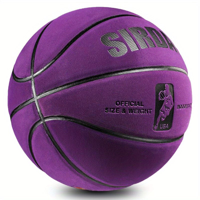 1pc Purple High-elasticity Basketball – , Thickened Pu Material, Official Size 7 (“) For Adults, Officially Licensed By Basketball Shop Online at Dubai Trades 2