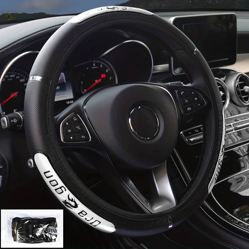1pc Sports Pu Leather Steering Wheel Cover – Dragon , Seasons, No , Pu Leather , Vibrant Colors (black With Red/blue/pink/orange Stripes) Automotive Shop Online at Dubai Trades 2