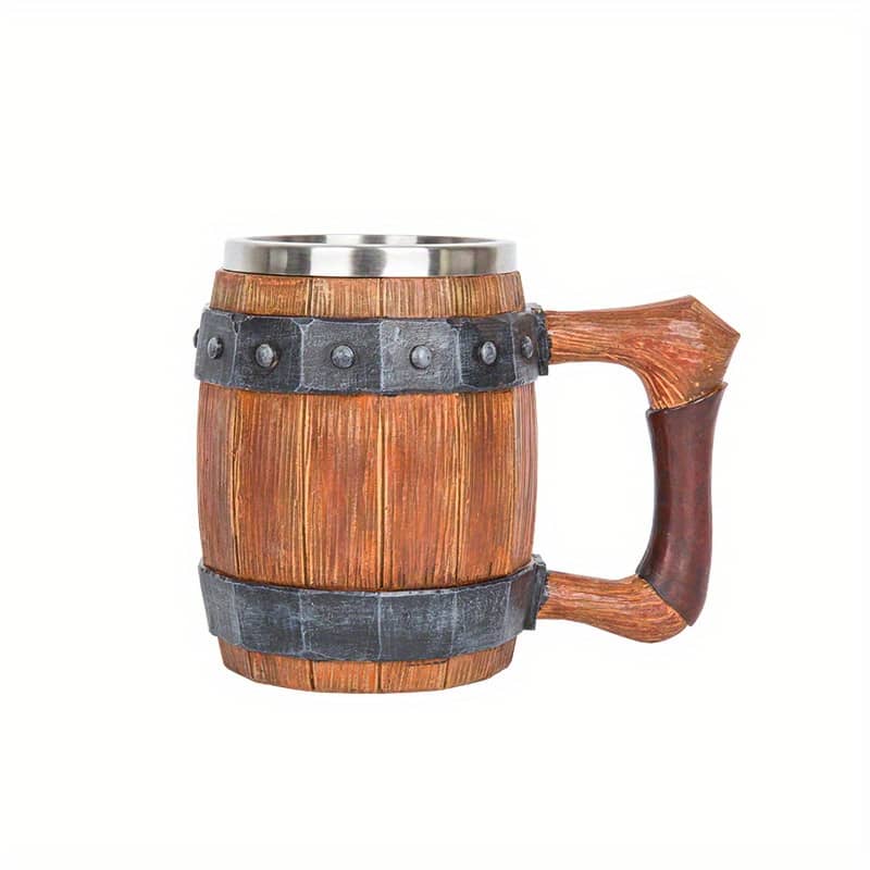 1pc, Stainless Steel Barrel Shape Coffee Mug – Large Water Cup For Summer And Winter Drinks – Perfect Home Kitchen Item And Birthday/father’s Day Gift Beer Mugs & Steins Shop Online at Dubai Trades 2