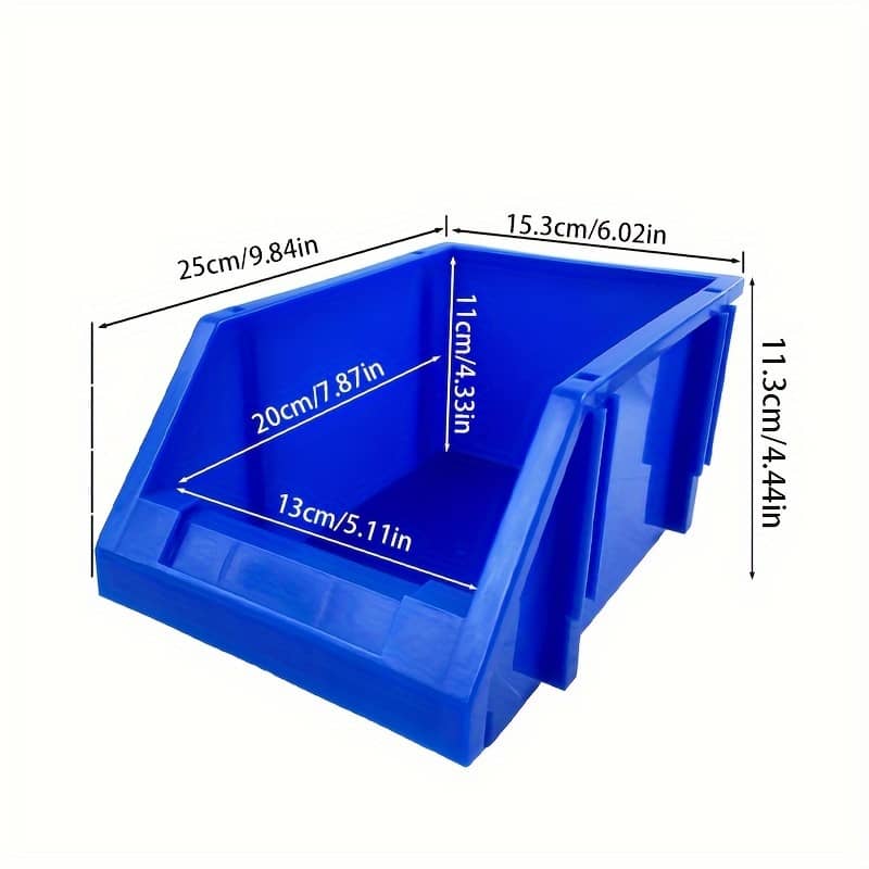 1pc Sturdy Stackable Storage Boxes – Durable Organizer Bins For Kitchen, Bath, Bedroom & Garage – Accessories Holder, Mens Gift – 8x5x4in/20*13*11cm, Space-saving Solution Garage Storage Shop Online at Dubai Trades 2