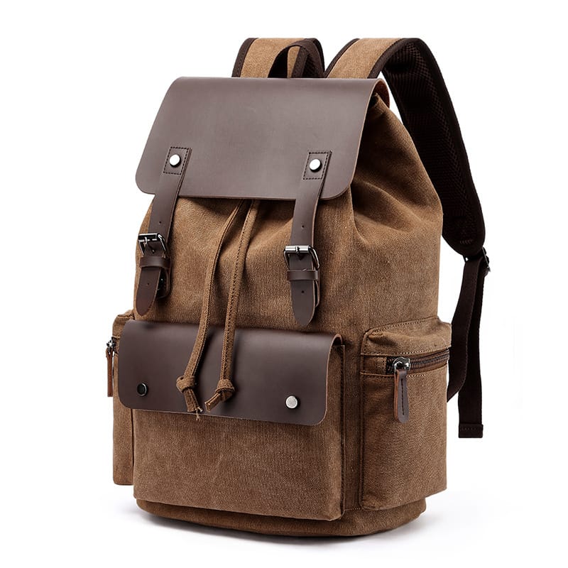 1pc Trendy Retro Canvas Computer Bag Backpack, Student School Bag, Retro Casual Backpack, Strong Durable Travel Business Trip Storage Bag Backpacks Shop Online at Dubai Trades 2