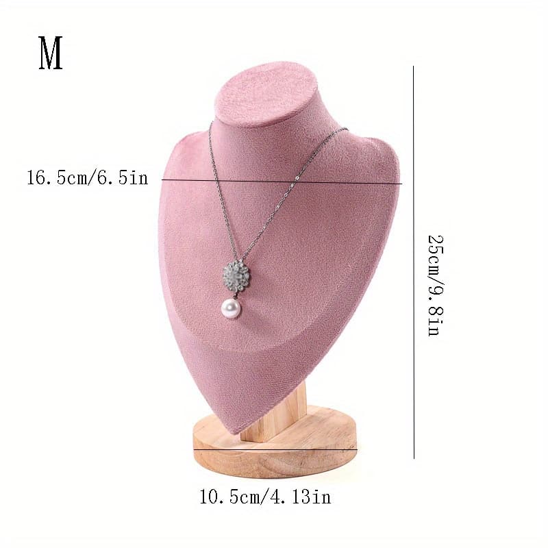 1pc Velvet Pink Necklace Display Stand, Jewelry Pendant Display Stand, Window Display, Home Collection, Art Display Rack, 3 Sizes Available Home & Kitchen Shop Online at Dubai Trades 2